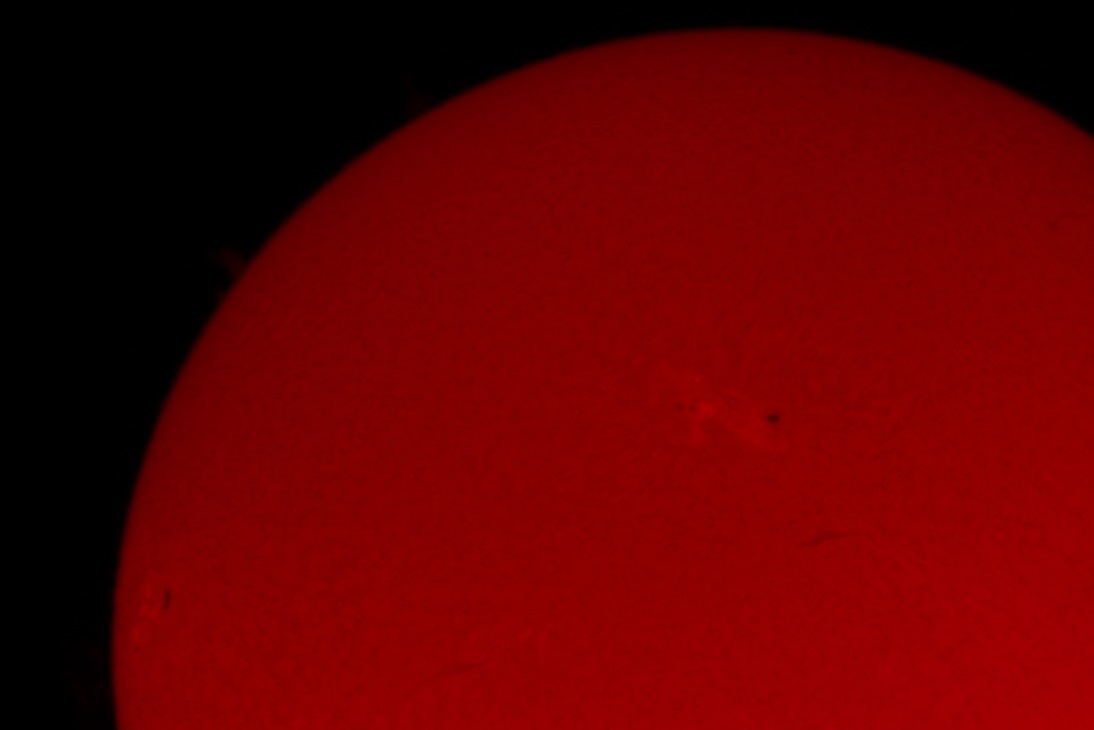 Hydrogen-Alpha ISO 400 1/320 Second with Barlow
