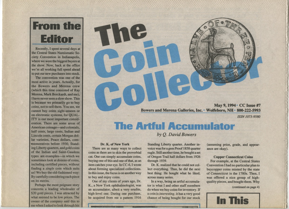 Bowers and Merena The Coin Collector #7