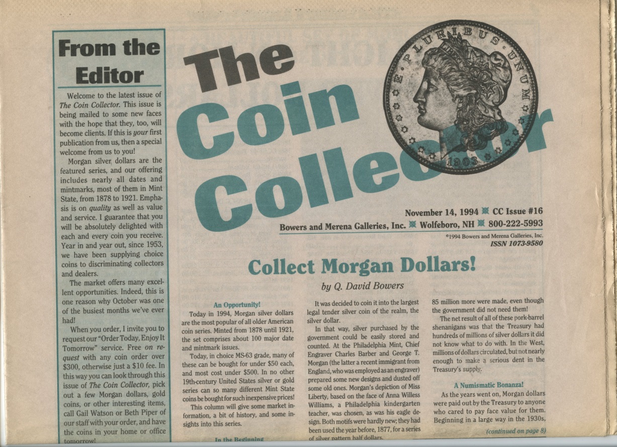 Bowers and Merena The Coin Collector #16