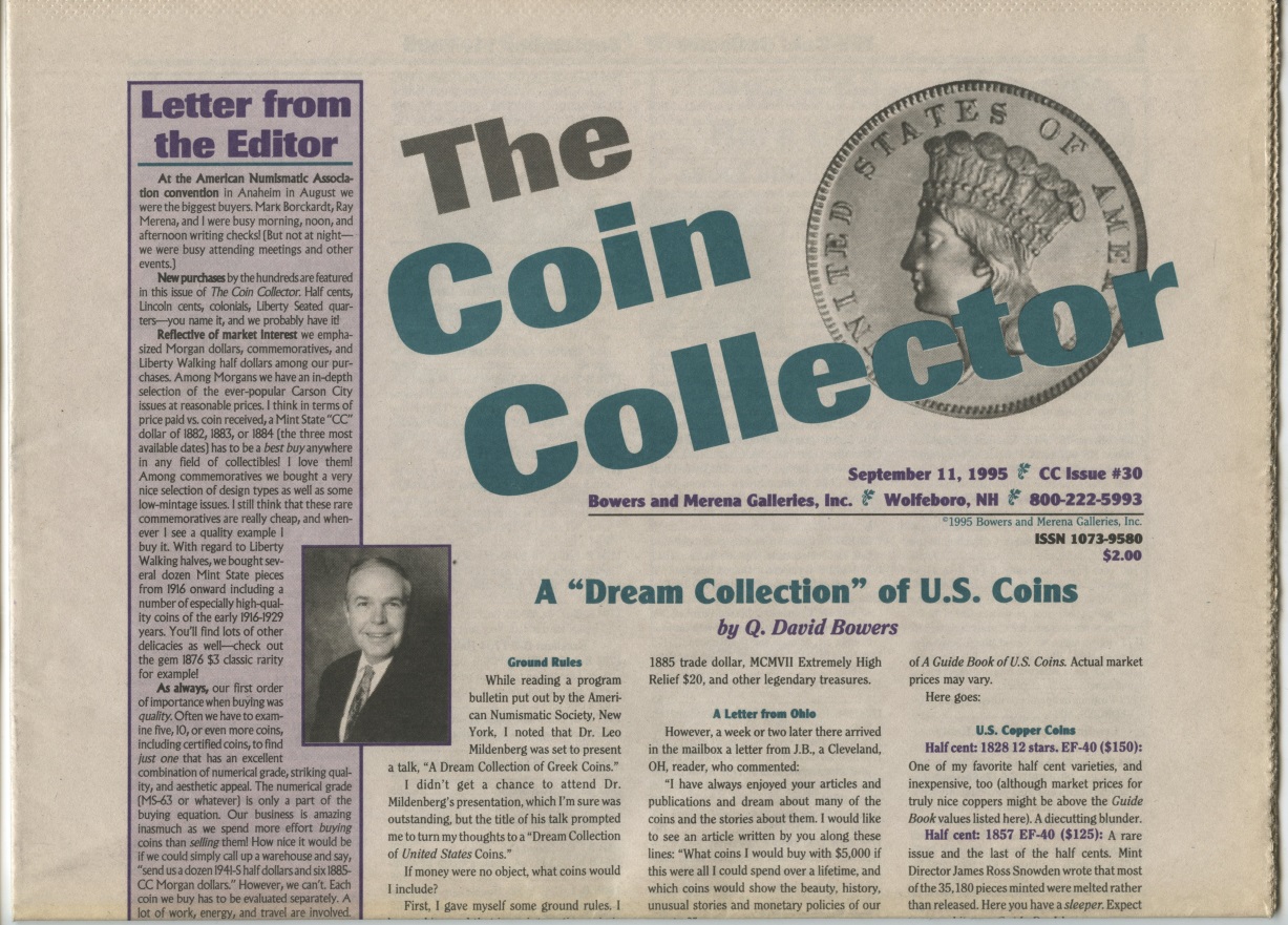 Bowers and Merena The Coin Collector #30