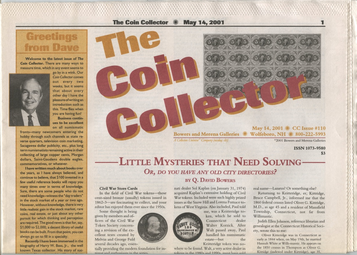 Bowers and Merena The Coin Collector #110