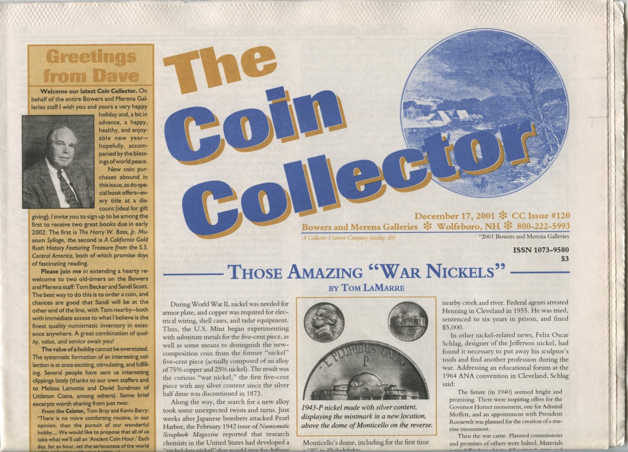 Bowers and Merena The Coin Collector #120