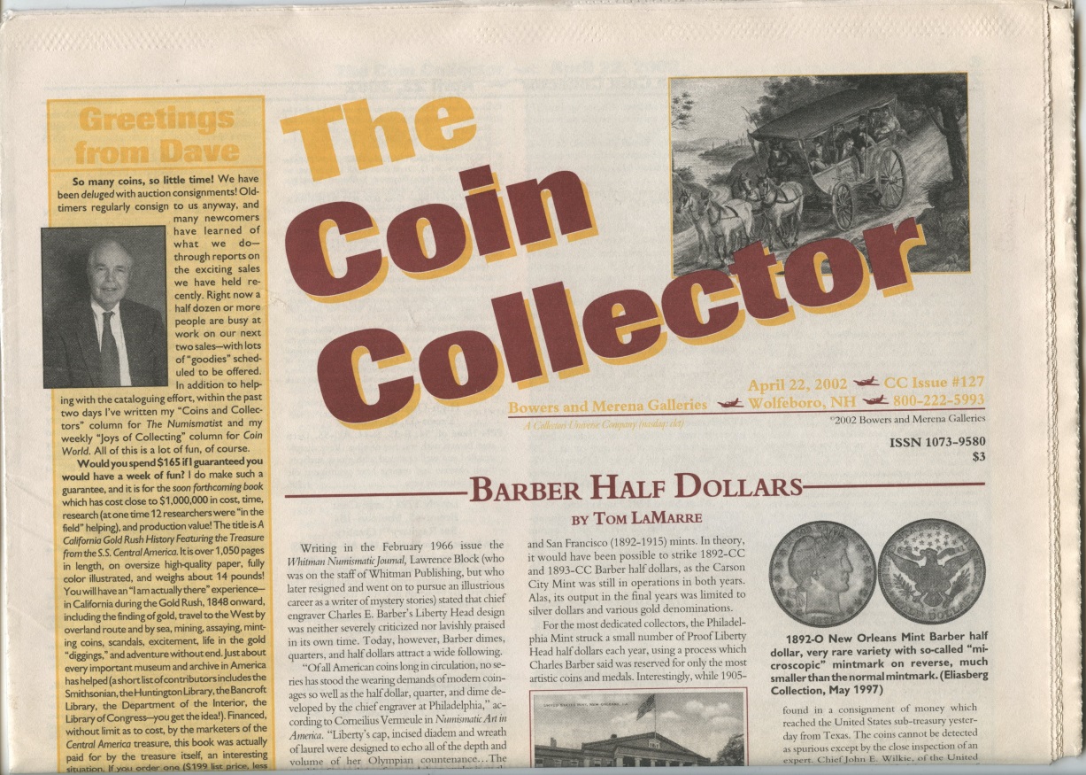 Bowers and Merena The Coin Collector #127