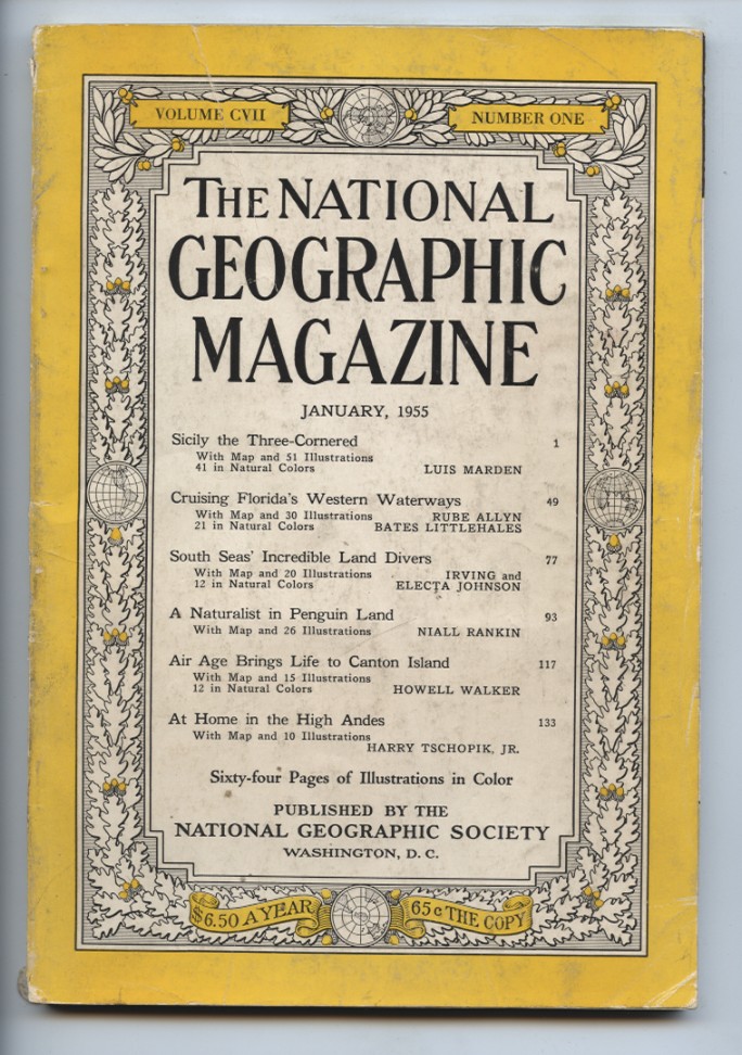National Geographic Magazine January 1955