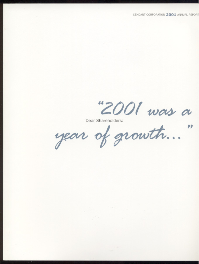 Cendant Corporation 2001 Annual Report