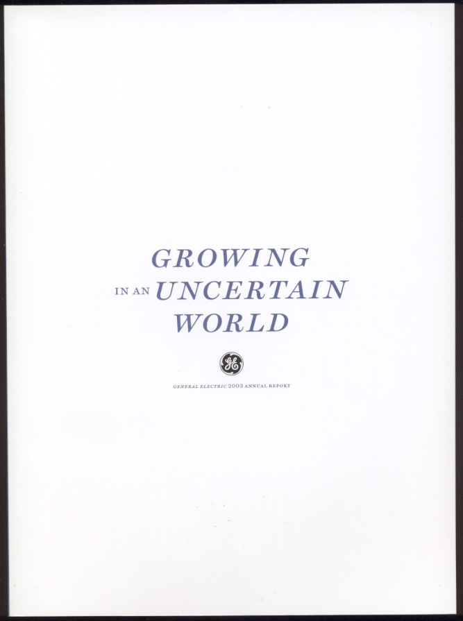 General Electric Company 2003 Annual Report