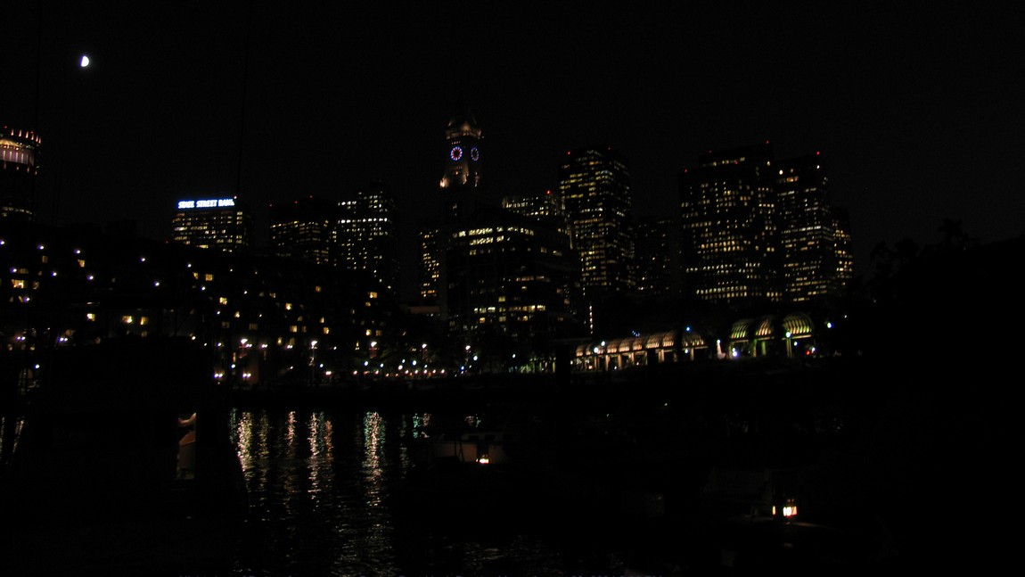 Night view of Boston