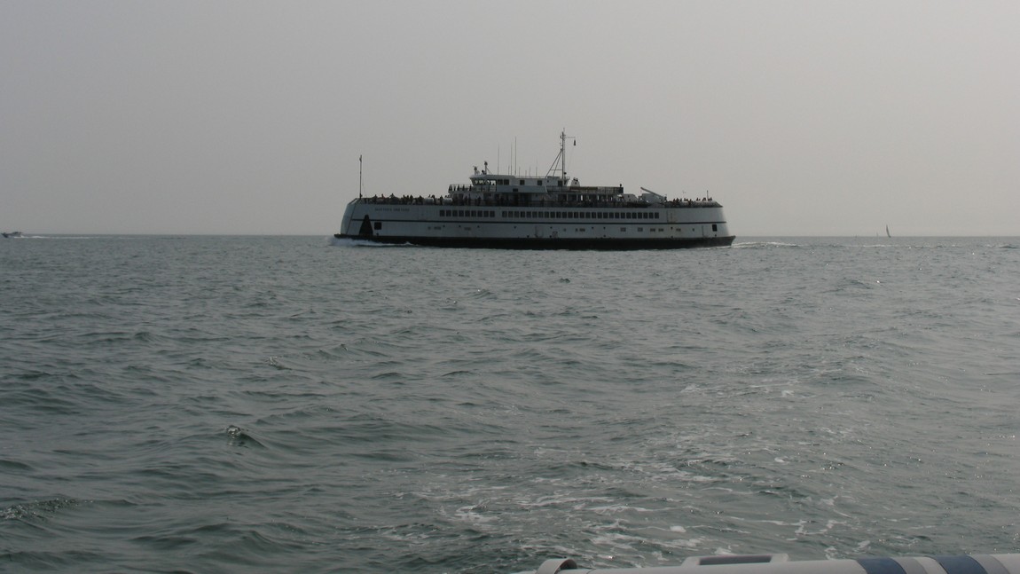 Ferry leaving Oak Bluffs