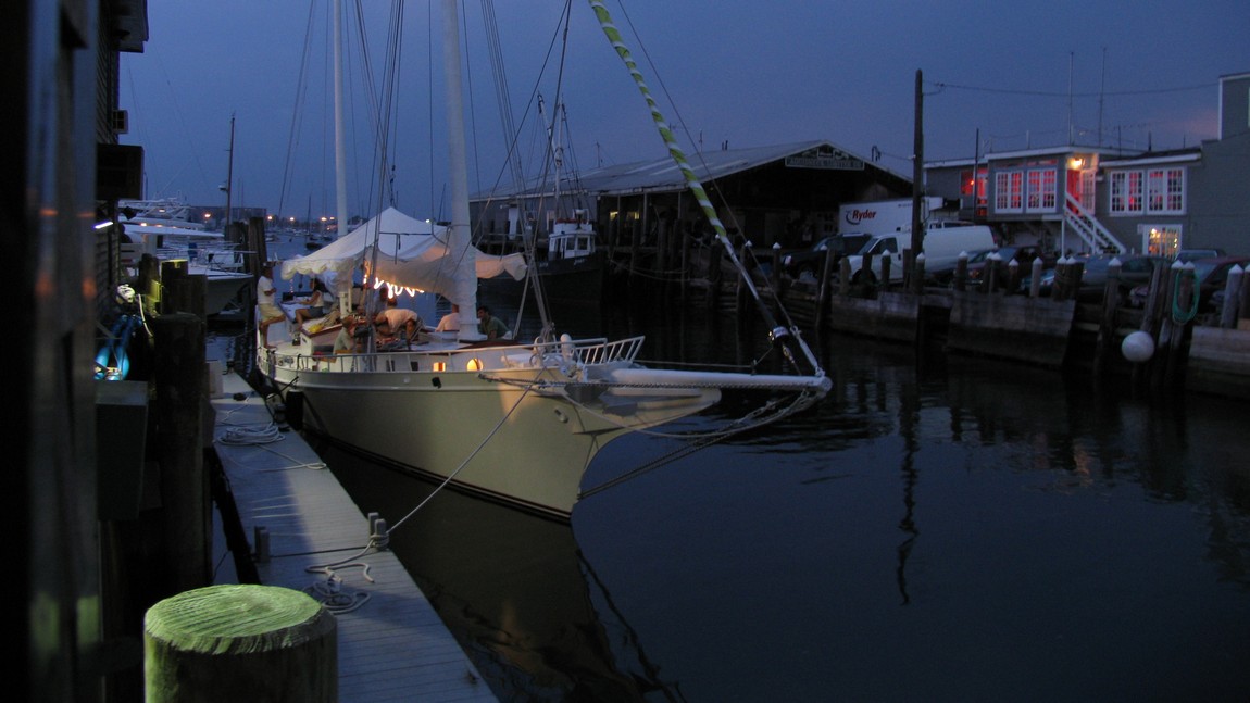Bannister's Wharf in the evening