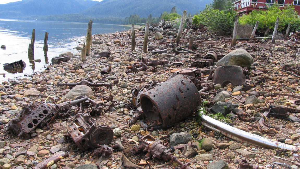 Assortment of old metal parts