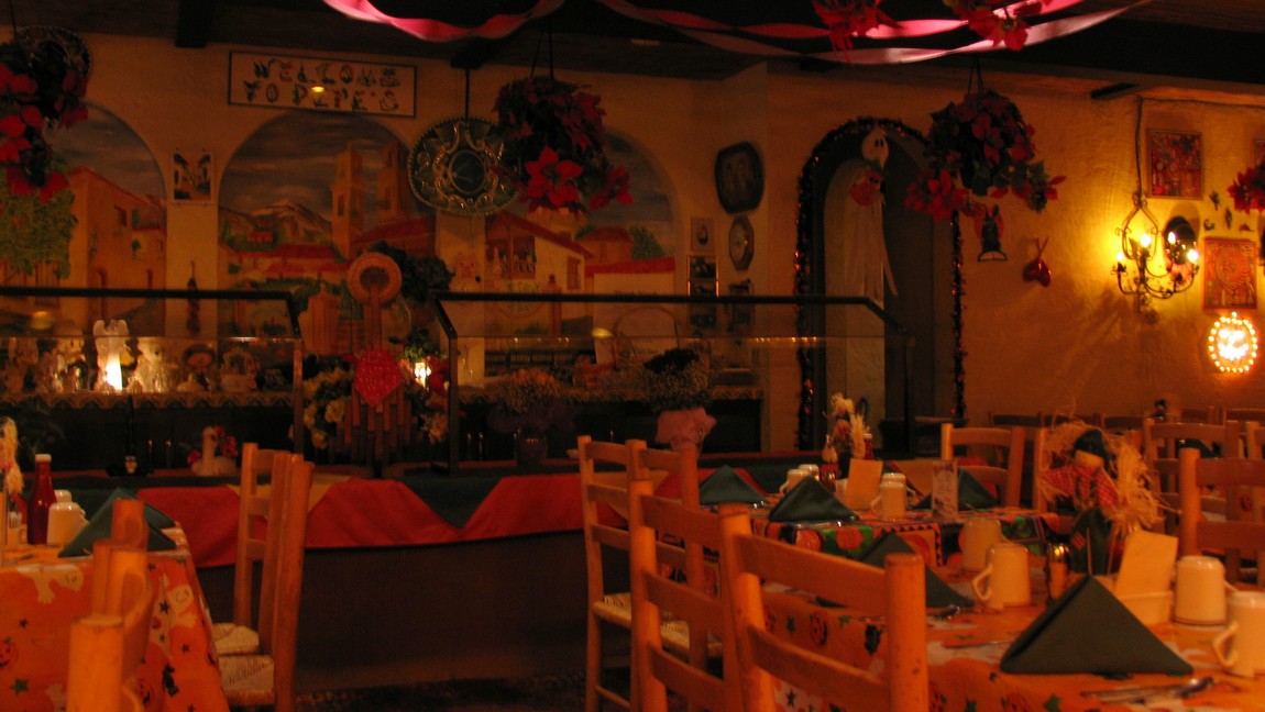 Pepe's restaurant decorated