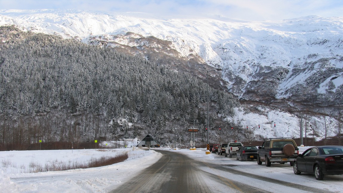 Waiting on the Girdwood side