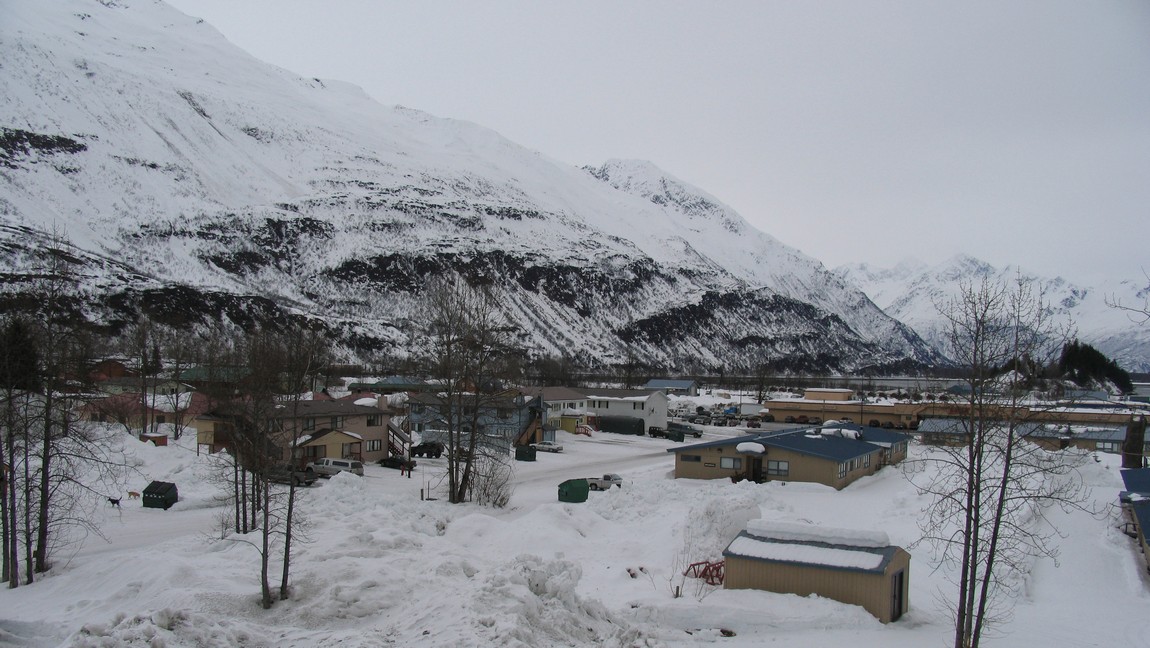 Top of a mountain of snow