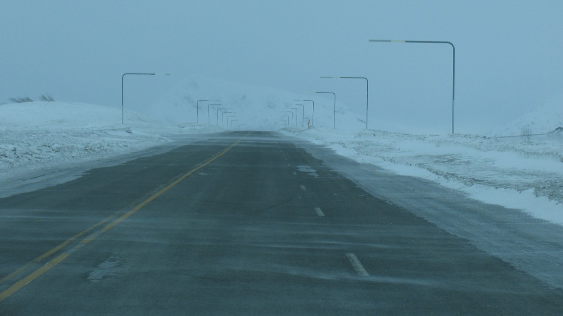 Winds blowing snow
