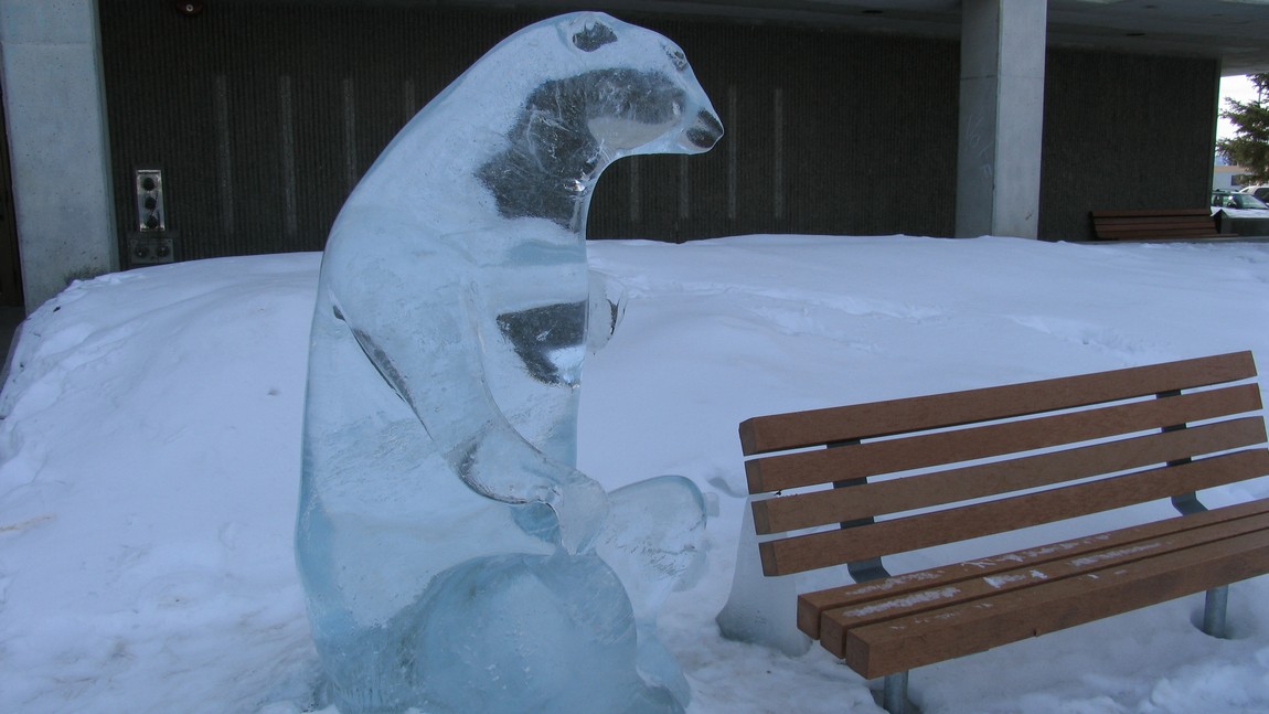 Ice carving