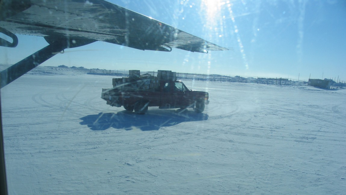 Truck carrying the mail away