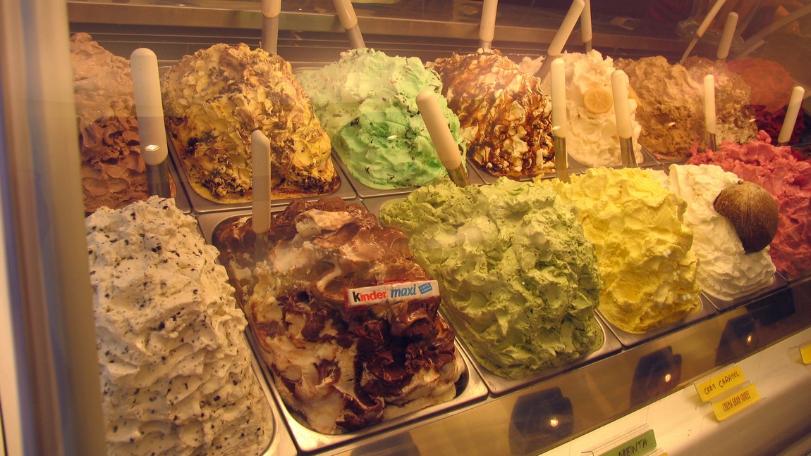 Colorful gelato