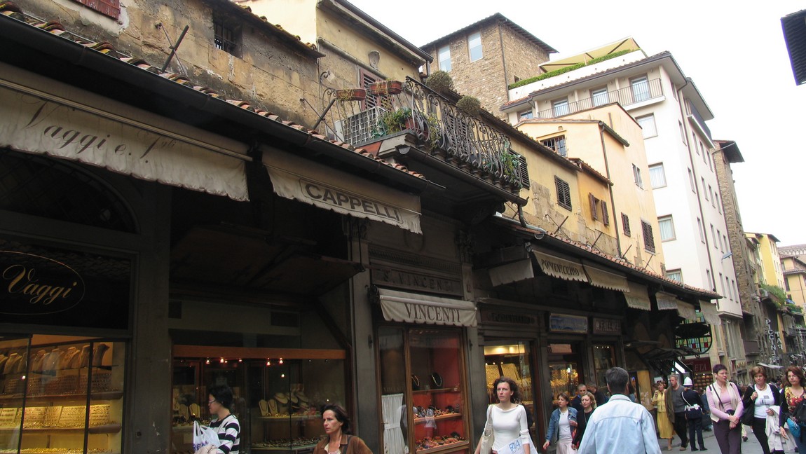 On the Ponte Vecchio bridge