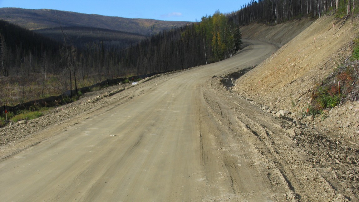 Road from Davidson Ditch to Nome Creek