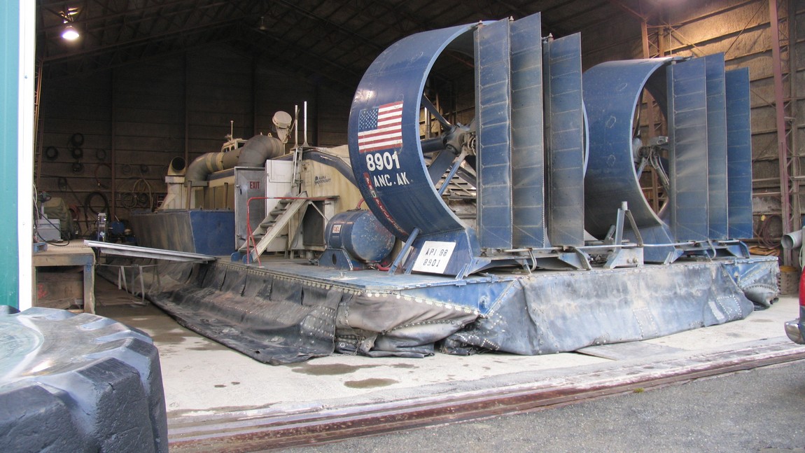 Hovercraft in it's hangar