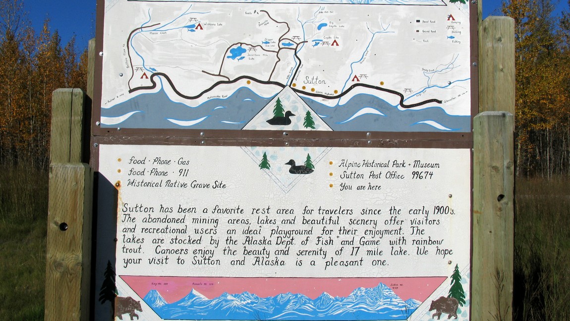 Historical information sign in Sutton