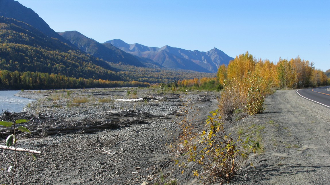Next to the Matanuska River