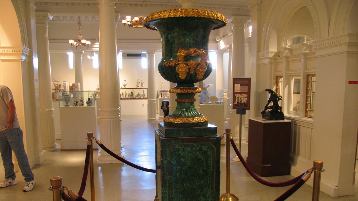 Russian Malachite Urn