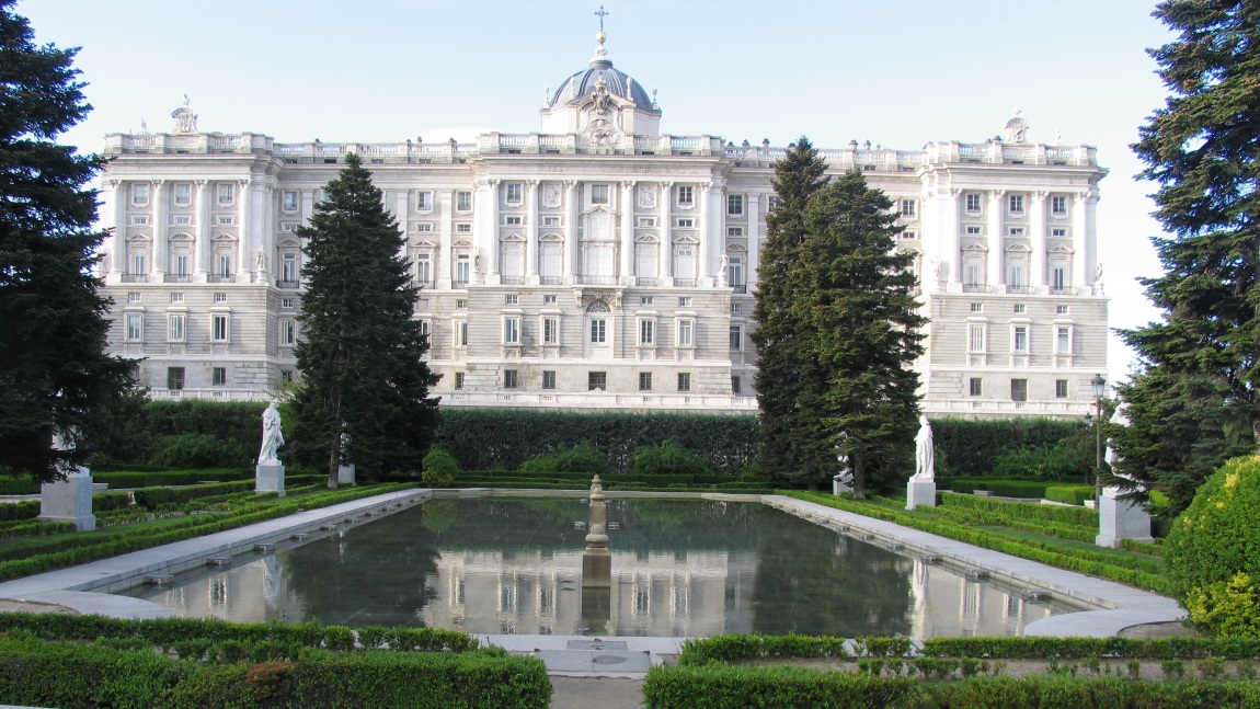 Royal Palace of Madrid from Sabatini Gardens