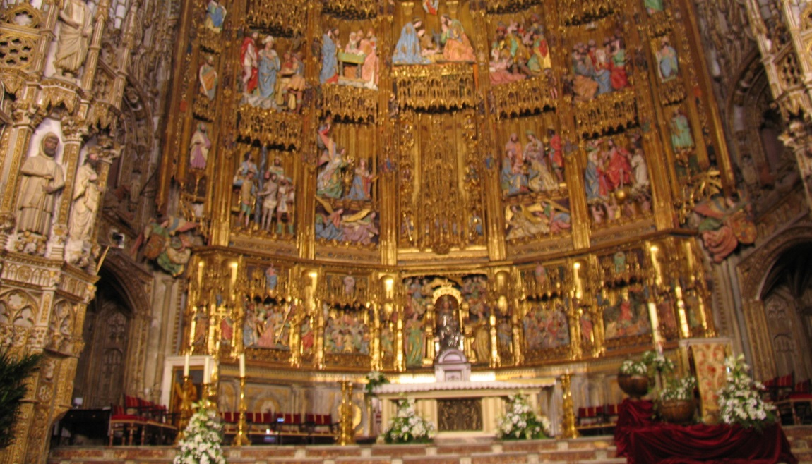 Inside the Santa Iglesia Catedral Primada de Toledo church