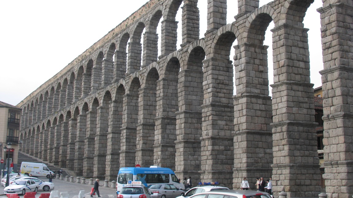 Roman aqueduct in Segovia