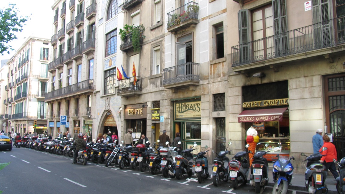 Motorcycle parking spots
