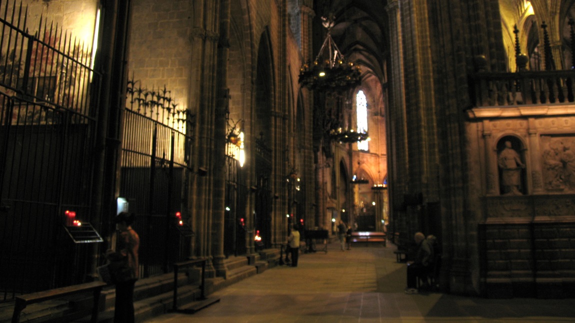 Inside the Cathedral of Barcelona