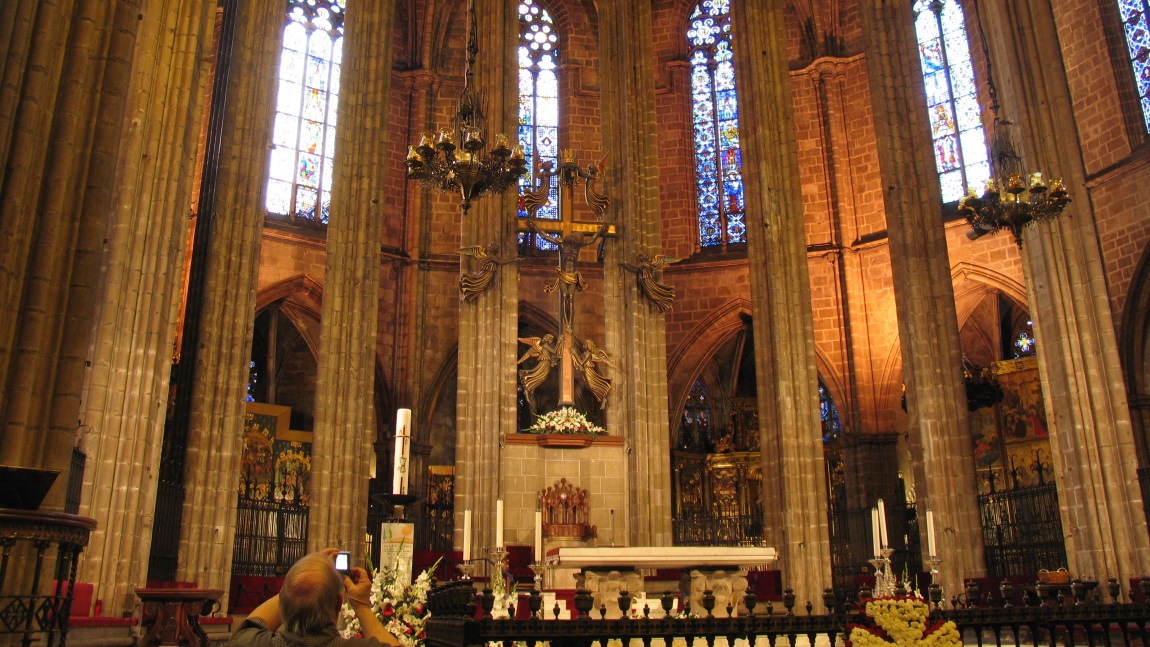 Inside the Cathedral of Barcelona