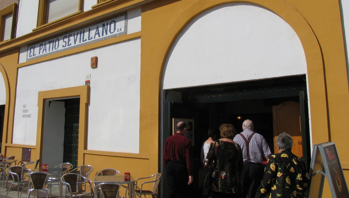 Arrival at El Patio Sevillano