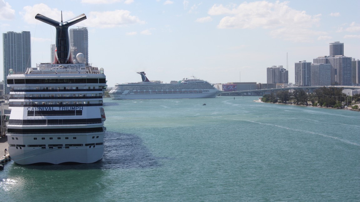 Two Carnival ships behind us