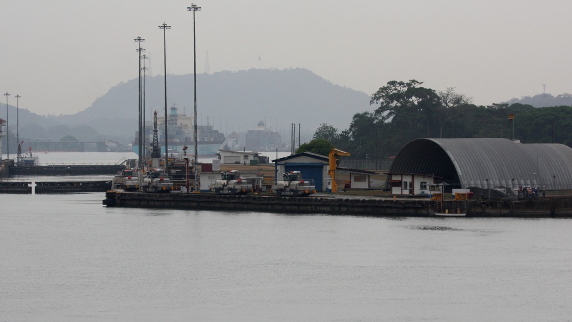 Entering the Pedro Miguel Locks