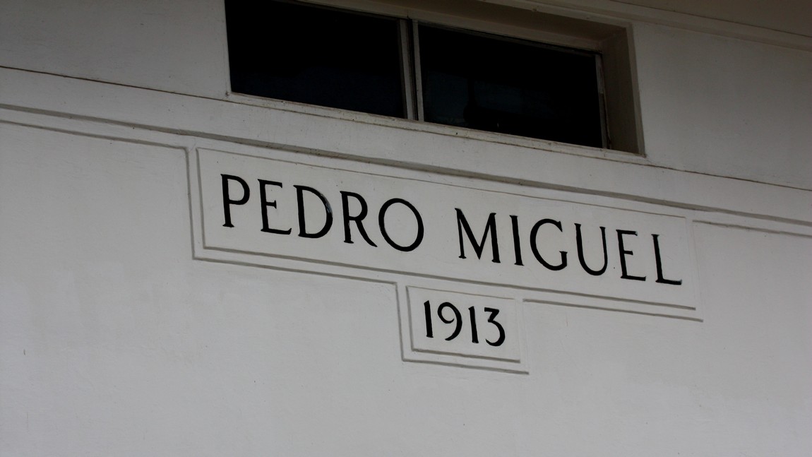 Passing through the Pedro Miguel Lock