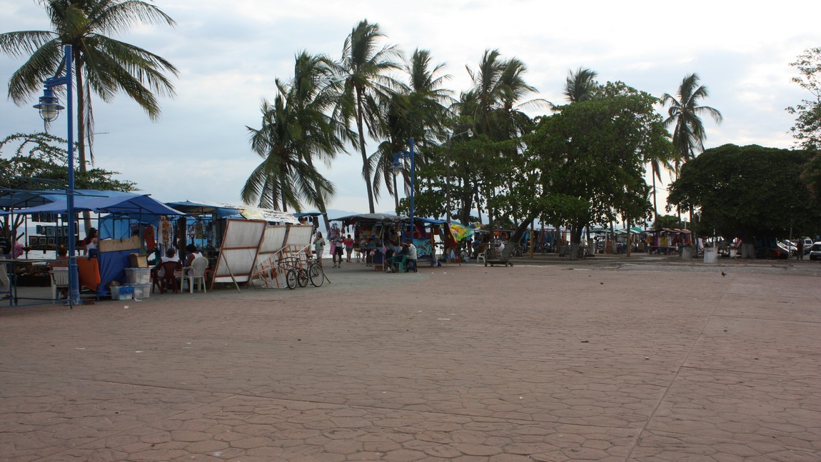 Near the cruise ship dock