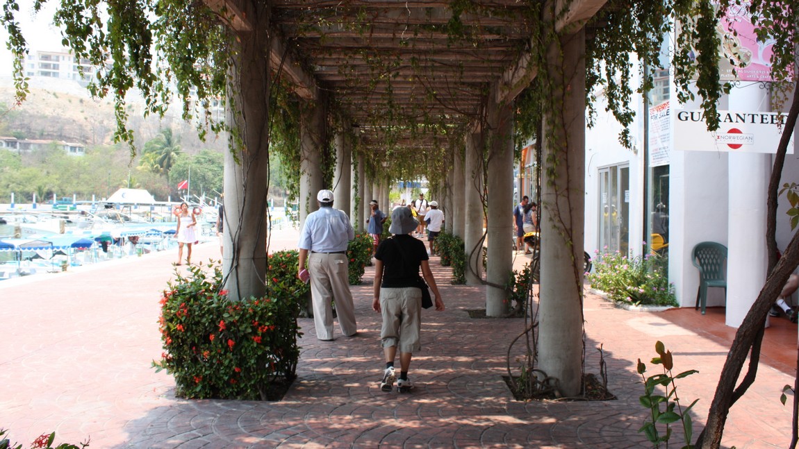 Taking advantage of a covered walkway