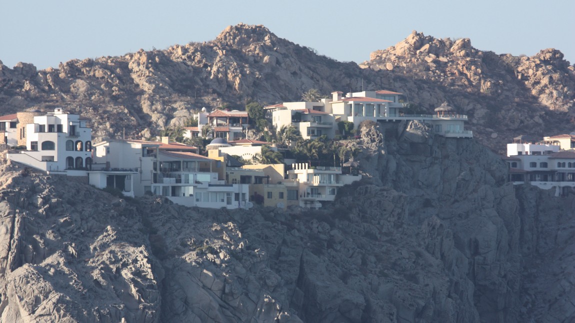 Resorts on the upper hillside