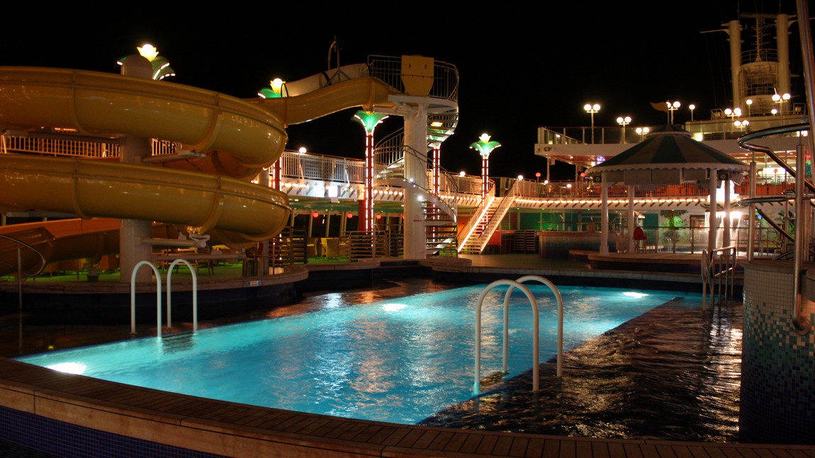 Evening on the pool deck