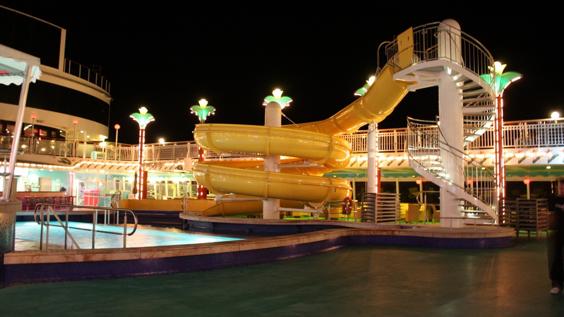 Evening on the pool deck