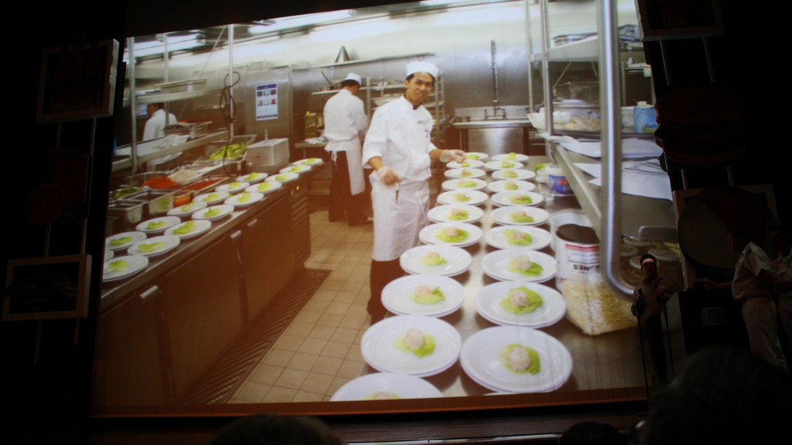 Cooking in the galley