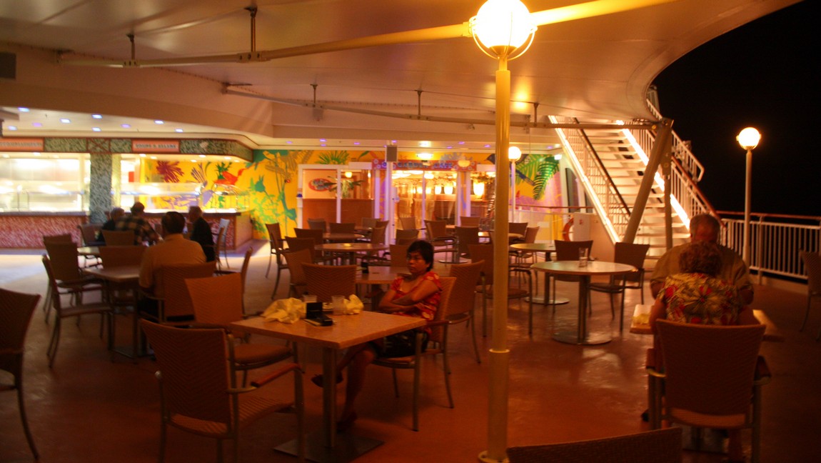 Having a late evening snack