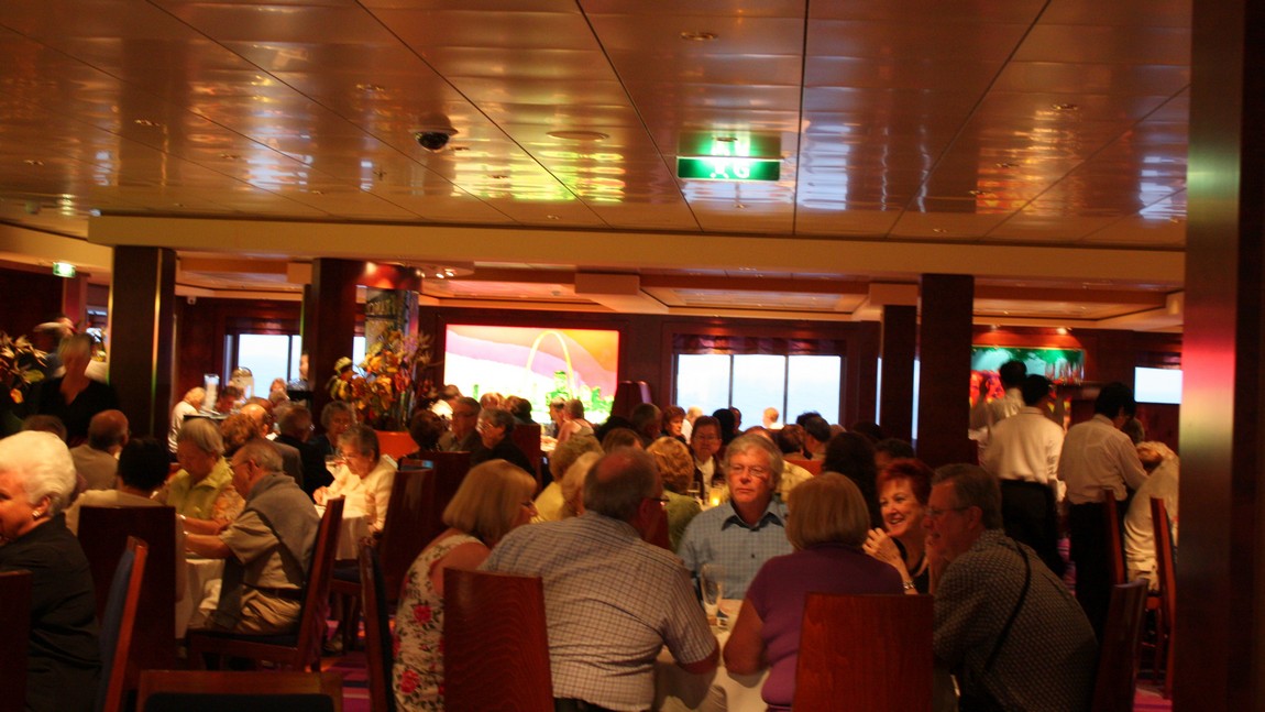 Eating at one of the sit down restaurants