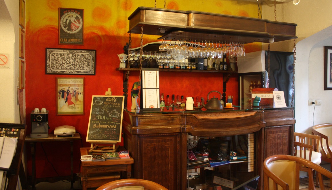 Inside the Hostal Amazonas