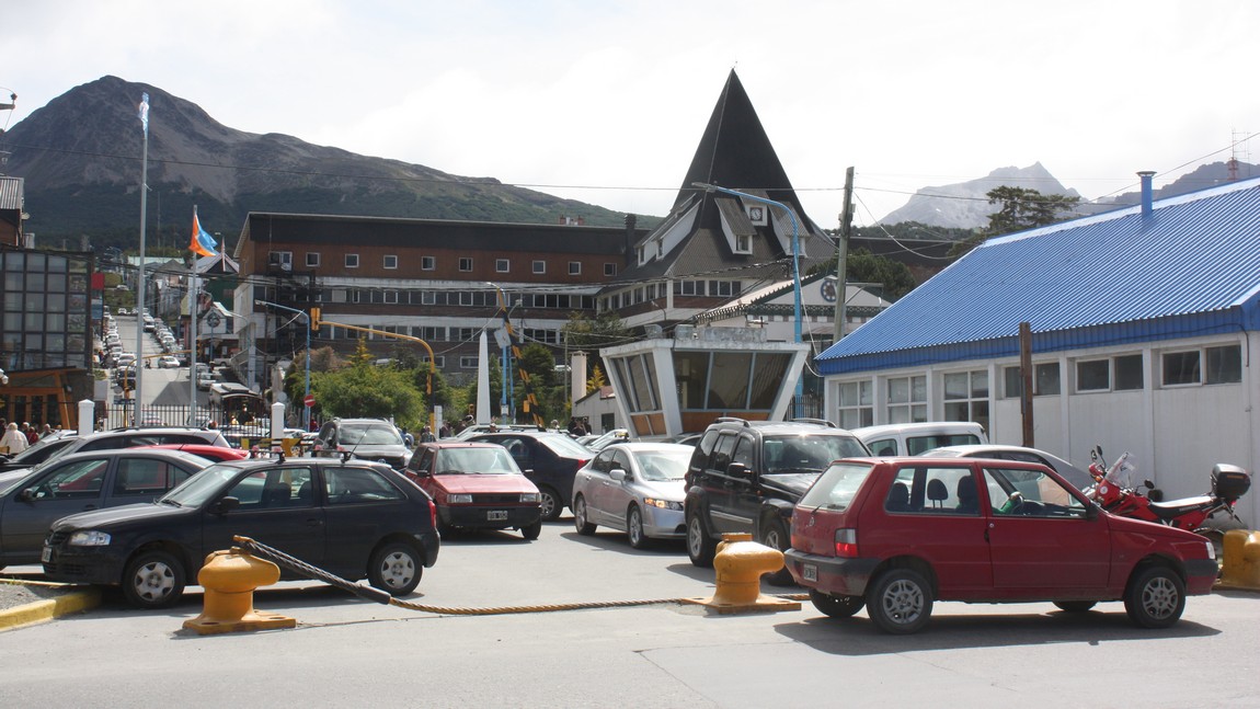 Outside the cruise ship terminal