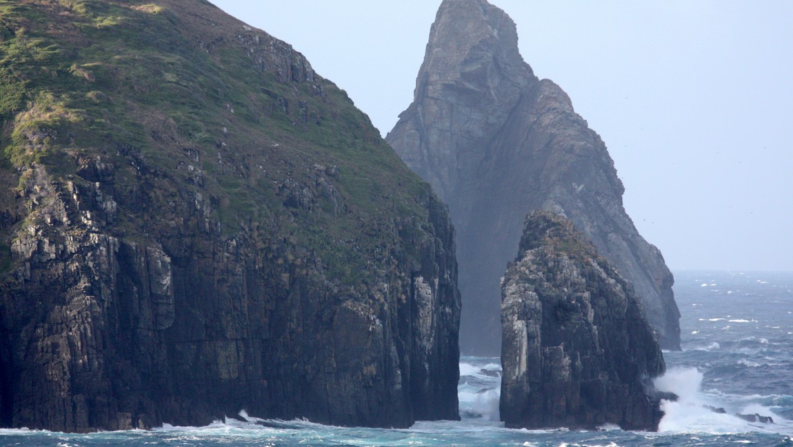 Rugged rocky walls