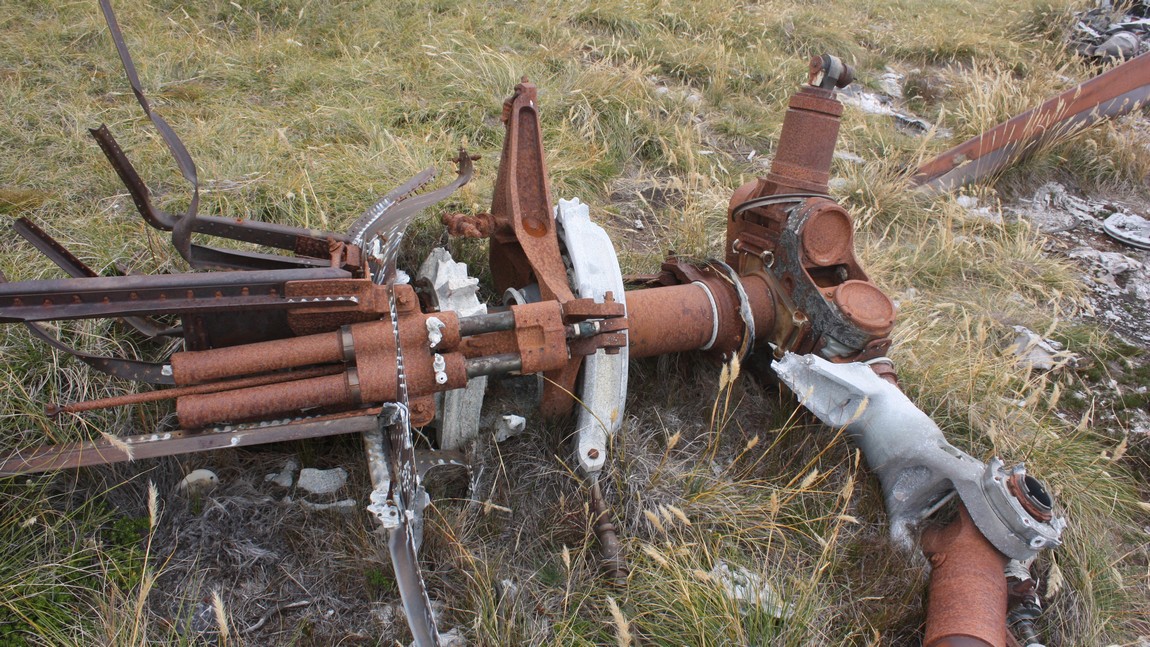 Site of a helicopter crash