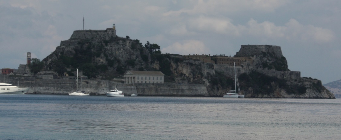 View of the Old Fortress from across Garitsa bay